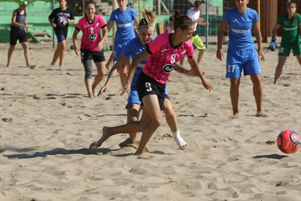 Odessa Ukraine Juli 2021 Ukrainischer Beachsoccer Women Cup Die Fußballerinnen — Stockfoto