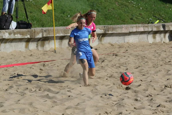 Odessa Ukraine Lipca 2021 Ukrainian Beach Soccer Women Cup Piłkarze — Zdjęcie stockowe