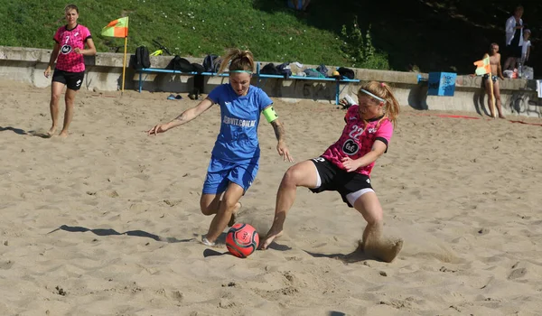 Odessa Ukraine Juillet 2021 Coupe Ukraine Football Féminin Plage Les — Photo