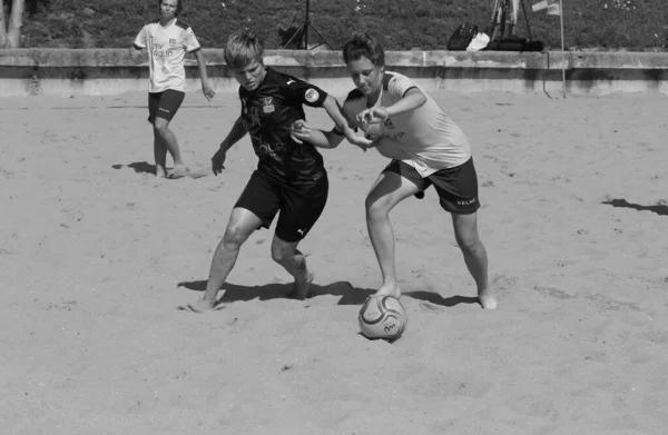 Odessa Ucrânia Julho 2021 Taça Ucraniana Futebol Praia Feminino Futebolistas — Fotografia de Stock