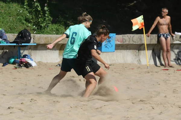 Odessa Ukraine Juillet 2021 Coupe Ukraine Football Féminin Plage Les — Photo