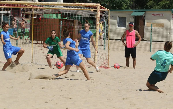 Odessa Ukraine Juli 2021 Ukrainischer Beachsoccer Women Cup Die Fußballerinnen — Stockfoto