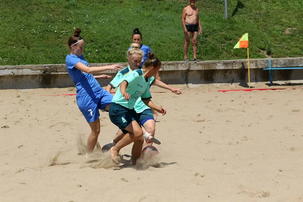 Odessa Ukraine Lipca 2021 Ukrainian Beach Soccer Women Cup Piłkarze — Zdjęcie stockowe