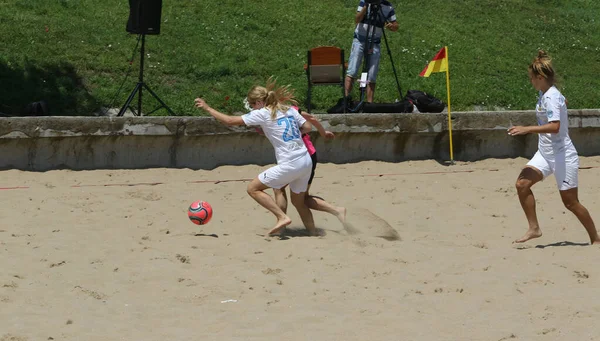 Odessa Ukraine 2021 Július Ukrán Beach Soccer Women Cup Lány — Stock Fotó