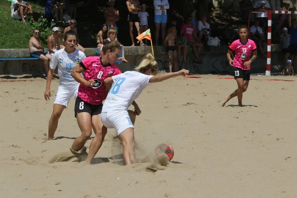 Odessa Ukraine Lipca 2021 Ukrainian Beach Soccer Women Cup Piłkarze — Zdjęcie stockowe