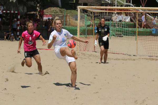 Odessa Ukraine Lipca 2021 Ukrainian Beach Soccer Women Cup Piłkarze — Zdjęcie stockowe