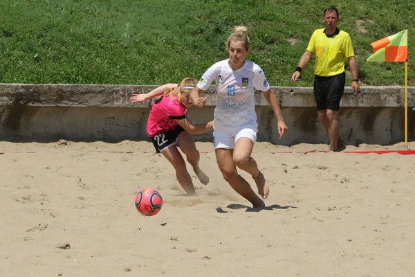 Odessa Ukraine Lipca 2021 Ukrainian Beach Soccer Women Cup Piłkarze — Zdjęcie stockowe