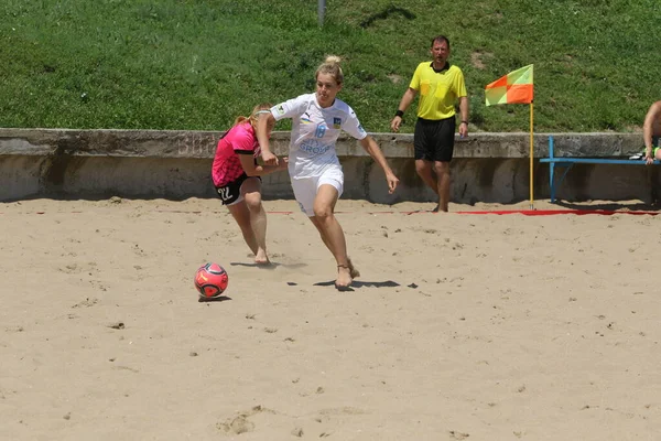 Odessa Ukraine Lipca 2021 Ukrainian Beach Soccer Women Cup Piłkarze — Zdjęcie stockowe