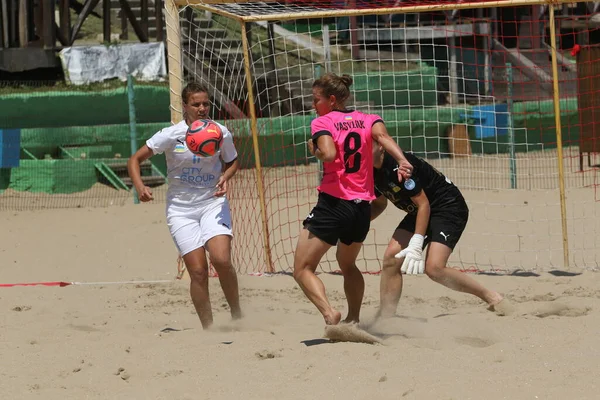 Odessa Ukraine Lipca 2021 Ukrainian Beach Soccer Women Cup Piłkarze — Zdjęcie stockowe