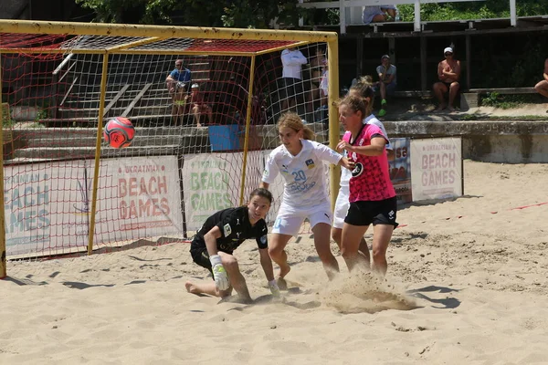 Odessa Ukraine Lipca 2021 Ukrainian Beach Soccer Women Cup Piłkarze — Zdjęcie stockowe