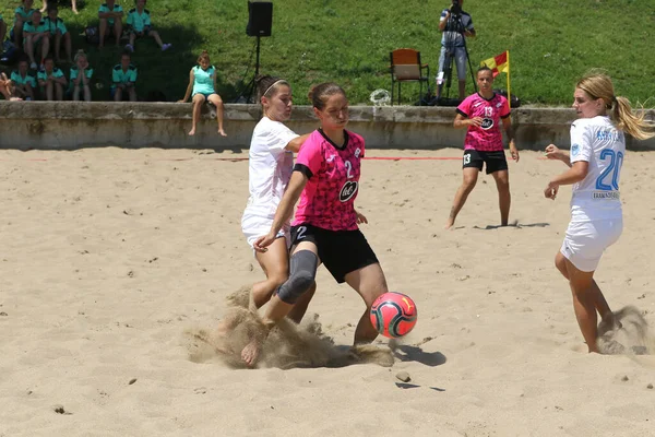 Odessa Ukraine Lipca 2021 Ukrainian Beach Soccer Women Cup Piłkarze — Zdjęcie stockowe