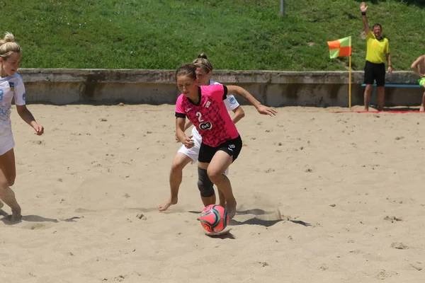 Odessa Ukraine 2021 Július Ukrán Beach Soccer Women Cup Lány — Stock Fotó