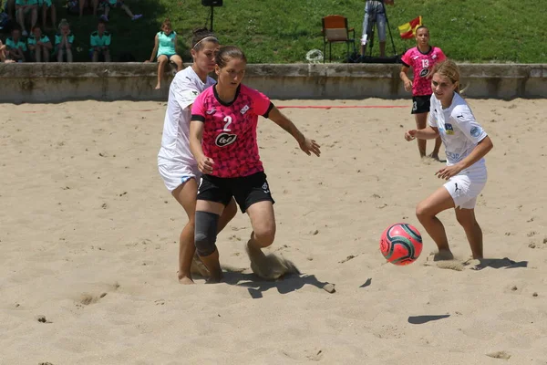 Odessa Ukraine Lipca 2021 Ukrainian Beach Soccer Women Cup Piłkarze — Zdjęcie stockowe