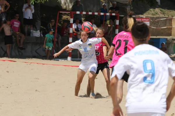 Odessa Ukraine Lipca 2021 Ukrainian Beach Soccer Women Cup Piłkarze — Zdjęcie stockowe