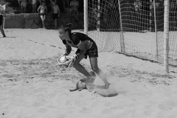 Odessa Ukraine Juli 2021 Ukrainischer Beachsoccer Women Cup Die Fußballerinnen — Stockfoto