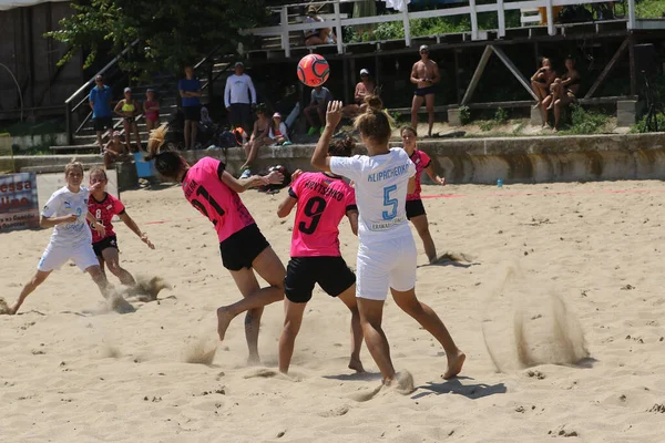 Odessa Ukraine Lipca 2021 Ukrainian Beach Soccer Women Cup Piłkarze — Zdjęcie stockowe