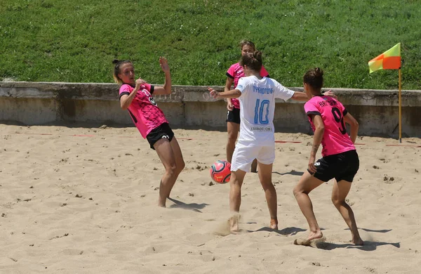 Odessa Ukraine Juli 2021 Ukrainischer Beachsoccer Women Cup Die Fußballerinnen — Stockfoto