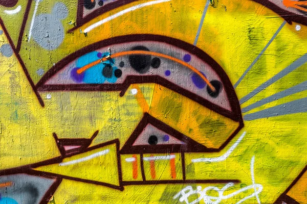 Hermoso graffiti de arte urbano. Moda abstracta dibujo creativo — Foto de Stock