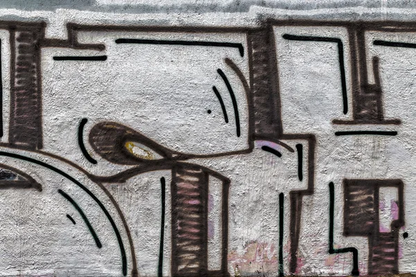 Hermoso graffiti de arte urbano. Moda abstracta dibujo creativo — Foto de Stock