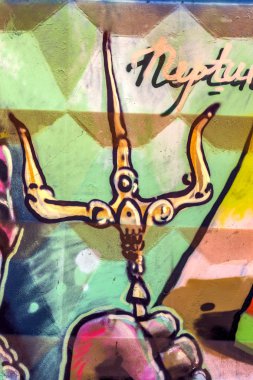 красиві Вуличне мистецтво графіті. Анотація творчі малювання моди