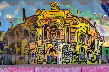 красиві Вуличне мистецтво графіті. Анотація творчі малювання моди