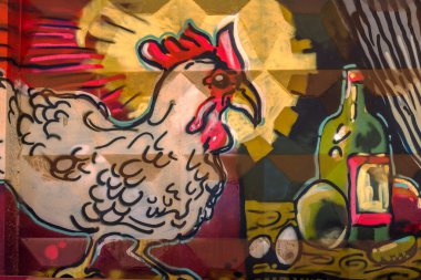 красиві Вуличне мистецтво графіті. Анотація творчі малювання моди