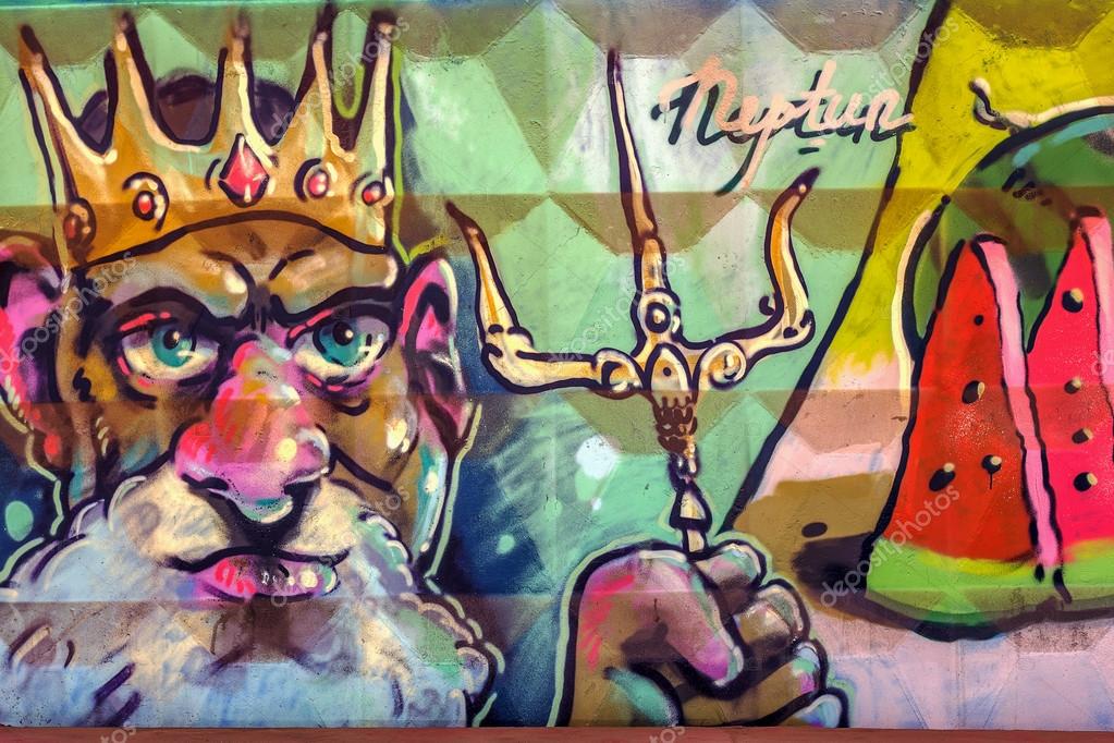 schöne Streetart Graffiti abstrakte kreative Mode Zeichnung