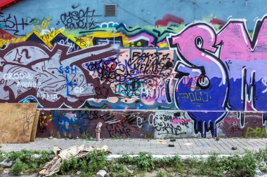 красиві Вуличне мистецтво графіті. Анотація творчі малювання моди