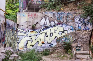 красиві Вуличне мистецтво графіті. Анотація творчі малювання моди