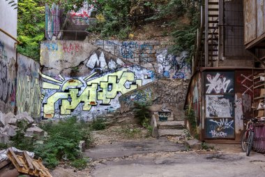 красиві Вуличне мистецтво графіті. Анотація творчі малювання моди