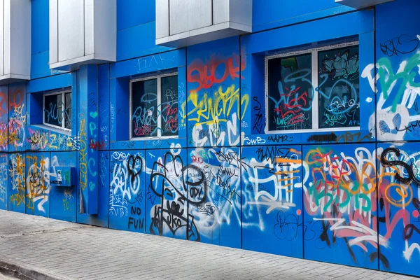 Schöne Street-Art-Graffiti. abstrakte kreative Zeichenkunst — Stockfoto