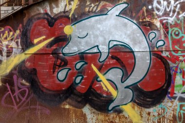 красиві Вуличне мистецтво графіті. Анотація творчі малювання моди