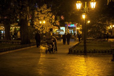 Odessa, Ukrayna - 15 Ekim 2014: Kültür Park ve dinlenme 