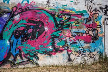 красиві Вуличне мистецтво графіті. Анотація творчі малювання моди