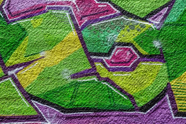 Hermoso graffiti de arte urbano. Moda abstracta dibujo creativo —  Fotos de Stock