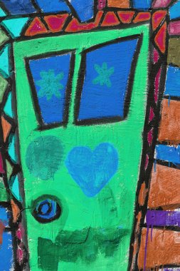 красиві Вуличне мистецтво графіті. Анотація творчі малювання моди