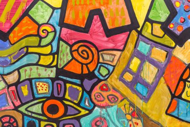 красиві Вуличне мистецтво графіті. Анотація творчі малювання моди