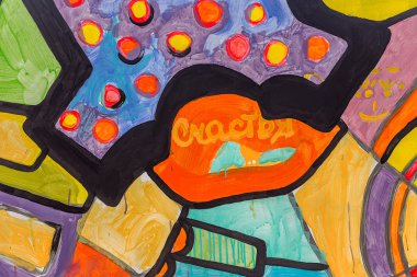 красиві Вуличне мистецтво графіті. Анотація творчі малювання моди