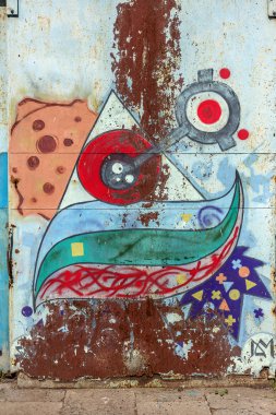 красиві Вуличне мистецтво графіті. Анотація творчі малювання моди