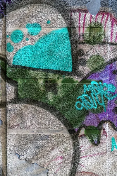 Gyönyörű street art graffiti. absztrakt kreatív rajz divat — Stock Fotó