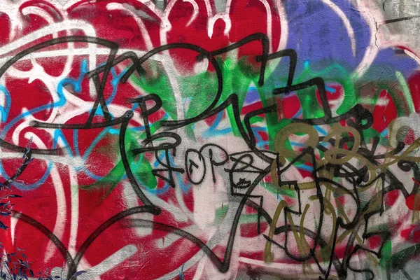 Piękne sztuki ulicy graffiti. streszczenie kreatywnych moda rysunek — Zdjęcie stockowe