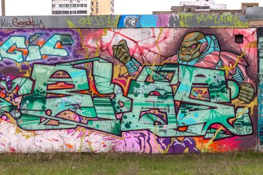 красиві Вуличне мистецтво графіті. Анотація творчі малювання моди
