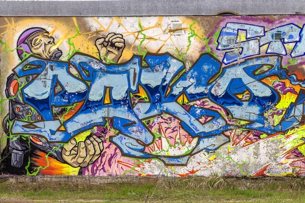 Mooie straatkunst graffiti. abstracte creatieve tekening mode — Stockfoto