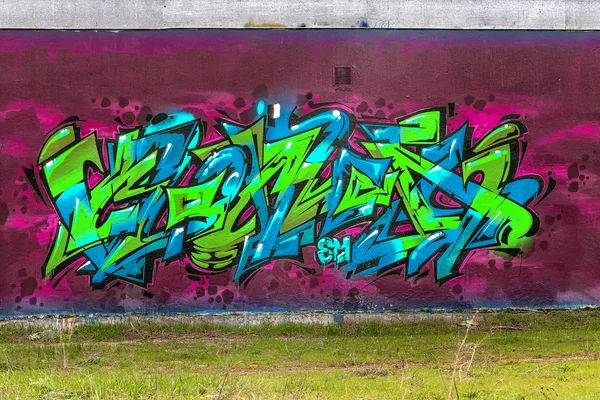 Gyönyörű street art graffiti. absztrakt kreatív rajz divat — Stock Fotó