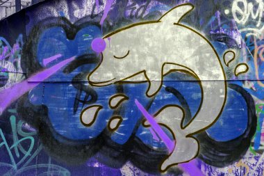 красиві Вуличне мистецтво графіті. Анотація творчі малювання моди