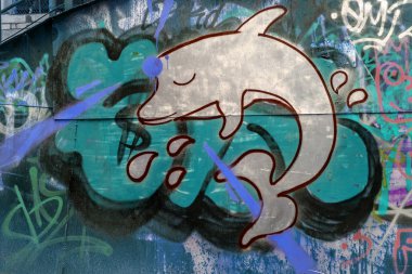 красиві Вуличне мистецтво графіті. Анотація творчі малювання моди