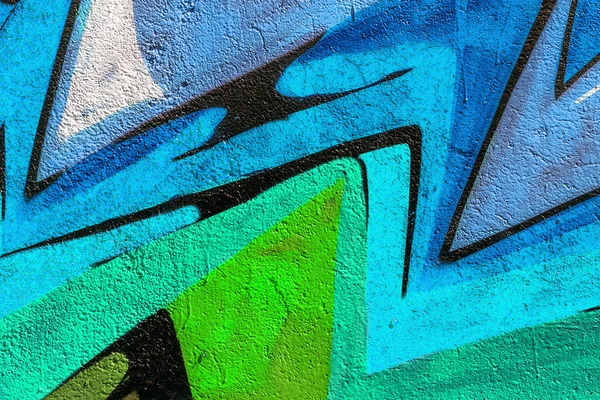 Hermoso graffiti de arte urbano. Moda abstracta dibujo creativo —  Fotos de Stock