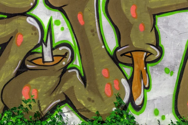 Vackra gatukonst graffiti. abstrakt kreativa ritning mode — Stockfoto