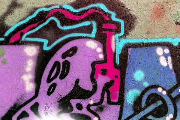 Vackra gatukonst graffiti. abstrakt kreativa ritning mode — Stockfoto