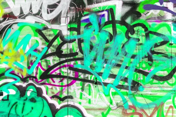 Mooie Straat Kunst Graffiti Abstract Creatieve Tekening Mode Kleuren Muren — Stockfoto